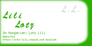 lili lotz business card
